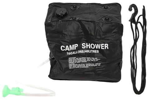 Baxnore 40 L PVC Rubber Plastic Cloth Shower Water Bag, Large Capacity Camp Shower Bag, Shower Water Bag, Camping Bath Bag with Sprayer for Outdoor