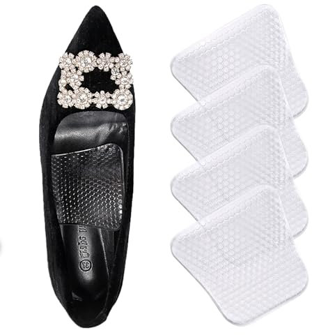 QKEPCY Coussinets Avantpied Transparents Structure Nid Abeille Semelles Gel Silicone Antidérapantes Soulagement Douleur Métatarsienne