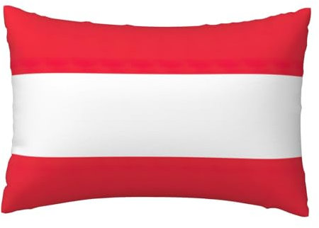 Vppur Kissenbezug mit österreichischer Flagge, neutrale Dekoration, Hotelqualität, weicher Körper-Kissenbezug, dekoratives Dekokissen
