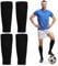 ALLGAYER 2 Pcs Football Sock Sleeves,Sock Sleeves,Breathable Cushioned Sports Liners,Compression Fit for Running Training Soccer,Men’s Black Performance Protectors