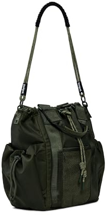 Desigual Rucksack Freizeitrucksack Neo Grunge Globe Nylon Backpack Khaki dunkelgrün