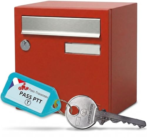 Clé Pass PTT T10 - Ouvre Serrures Boîtes aux Lettres & Immeubles (Norme La Poste) - Acier Nickelé - Clé du Facteur T10