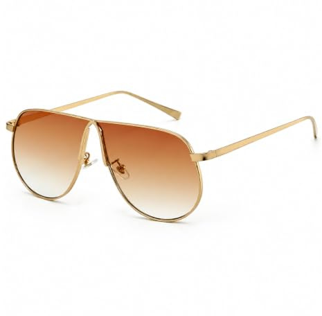 Higijapuf Oversized Sunglasses Women Men, Retro 70s Large Square Gold Metal Frame Sunglasses, Vintage Style Fashion Eyewear for Outdoor Travel, Festivals, Driving, Casual Summer Looks