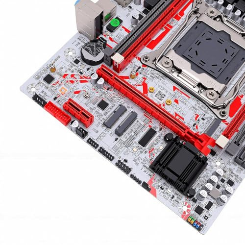 Goshyda Placa Base para Juegos X99 LGA 2011-3, Placa Base para Computadora PC para CPU Xeon E5 V3 V4 DDR3, Memoria de 4 Canales de 128 GB, M.2 NVMe NGFF, PCIe X16, Potencia de 8 Fases
