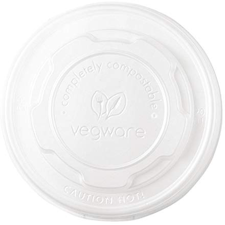 Vegware Hot Soup 90mm Flat CPLA Container Lid (Pack of 1000)