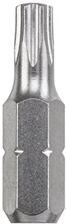 KWB 3 Bits 25 mm Tamper Torx 40 Industrial Steel 121640 (Tq 60 Stahl, ISO 1173, Antrieb C 6.3)