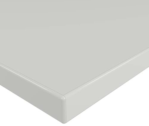 MySpiegel.de Tischplatte Holz Zuschnitt nach Maß Beschichtete Holzdekorplatte Hellgrau in 25mm Stärke (180 x 100 cm, Hellgrau)