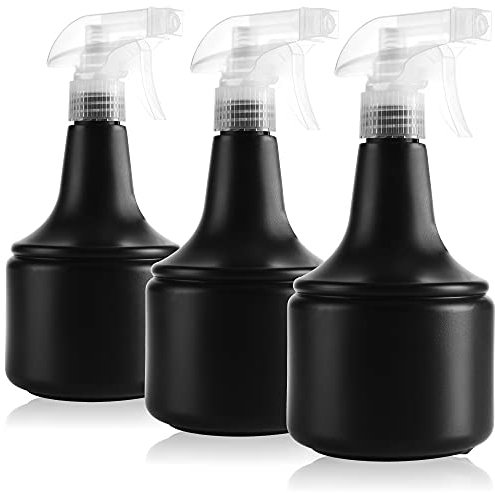 com-four® 3x Blumensprüher - Sprühflasche zur Bewässerung von Pflanzen - Wassersprühflasche zum Wasserzerstäuben und zur Schädlingsbekämpfung (3 Stück 0.6L anthrazit)