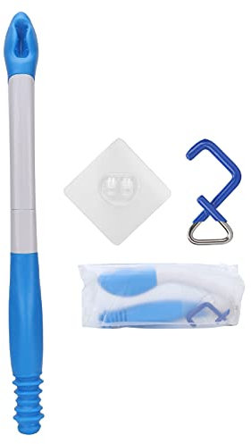 WC-Hilfsmittel, Bottom Wiper, Blauer Klappbarer Toiletten-Hilfswischer Langer Komfort-Tissue-Griff-Wischer für Eingeschränkte Mobilität ältere Schwangere Frauen 15,7