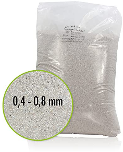 Höfer Chemie 25 kg Sable de Quartz Premium pour Filtre de Piscine 0,4-0,8 mm - Idéal pour Filtration d'eau Potable, Fabriqué en Allemagne