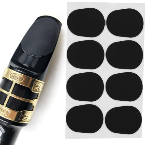 Saxophon Mundstückkissen, 8 Stück Kunststoff Baritone Altsaxophon Mundstückkissen Patches Bissgummi Pads Klarinette Mundstückpolster Alt Tenor Saxophon Klarinette Mundstück Kissen für Anfänger