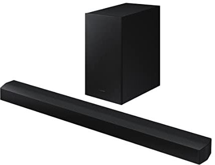 Samsung B450 Soundbar Speaker (2022) - 2.1ch Surround Sound Audio With 3 Speakers Virtual DTS:X, Wireless Subwoofer And Adaptive Sound Lite