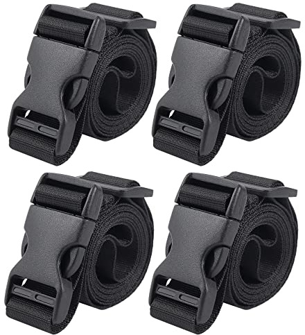 Vigorport Utility Straps Quick Release Nylon Rucksack Zubehör Taschengurt | Verstellbarer Nylon Reisegurt, Mehrzweckkompressionsgürtel, Schlafsackgurt für Wandern, Reisen, Outdoor Sports-4 Pack