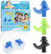 Hearprotek 3 Pares Tapones para los Oídos para la Natación, Reutilizable Niños Impermeable Tapones para los Oídos para Nadar Bañarse Surf y Otros Deportes Acuáticos (Negro/Verde/Azul)