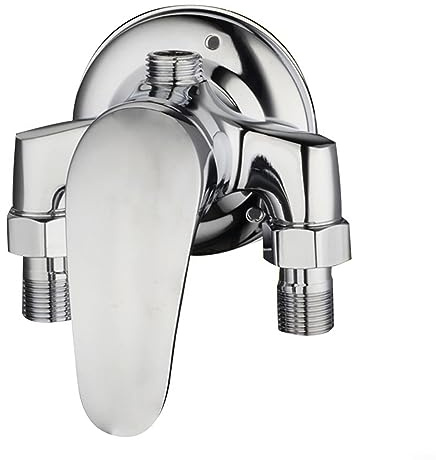 Shower Mixer Taps Bar Chrome Wall Mounted Shower Faucet Brass Manual Shower Mixer Valve Control Switch Bath Tap for Cold and Hot Water Chrome-G1/2