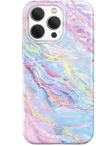 VELVET CAVIAR for iPhone 15 Pro Max Case Marble - Cute Protective Cover for Women - Compatible with MagSafe - 10ft Drop Tested - Holographic, Blue, Pink