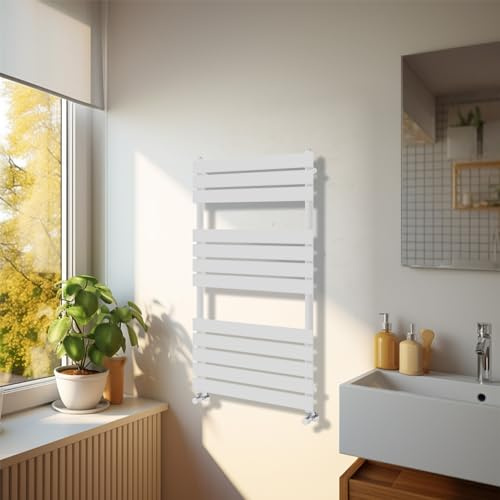 NRG Moderner Badheizkörper, 1200 x 600 mm, Flachbildschirm, beheizt, für Wohnzimmer und Küche, Weiß