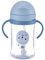 Xistuoz Strohhalmbecher, 400ml Babyflasche mit Strohhalm ab 6 Monate, Auslaufsichere Baby Trinkflasche mit Anti-Rutsch Griffen