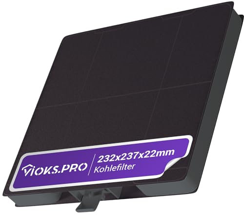 Viоks.pro Kohlefilter Dunstabzugshaube 232x237x22mm Ersatz für Bosch DHZ5326 11026769 00705431 LZ53251 Z5101X1 - Filter Aktivkohlefilter für Dunstabzugshaube Neff Constructa Bosch