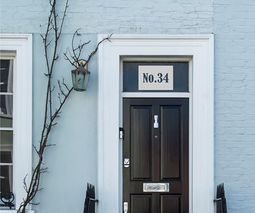 Personalised Rectangle Frosted Fanlight House Door Number Etched Glass Housewarming Sticker PG145