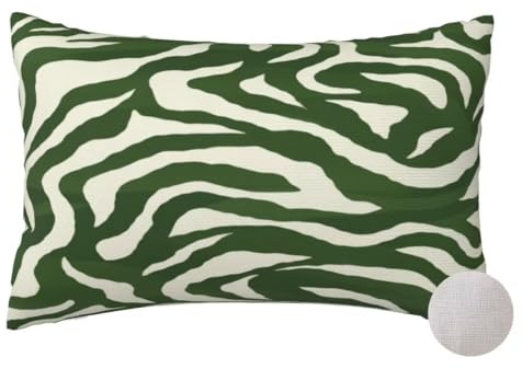 Kissenbezug 40x70 cm 2er Set Kissen Grün Dekokissen, Kissenbezug Streifen Kissenbezüge Sofakissen Zierkissen Kissenhülle Weicher Kopfkissenbezug Mit ReißVerschluss für Couch Deko Schlafzimmer-dm226