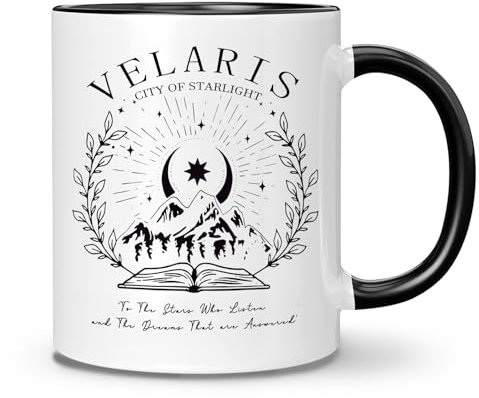 Zomhix Book Lovers Cup, Merchandise, Book Lovers Gifts for Women Men, 11oz Bookish Ceramic Coffee Mug (Black and White