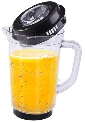 Sonhomay Taza de repuesto para licuadora exprimidora, jarra de licuadora de plástico, accesorios de mezcladora de frutas y verduras con asa, 1000 ml
