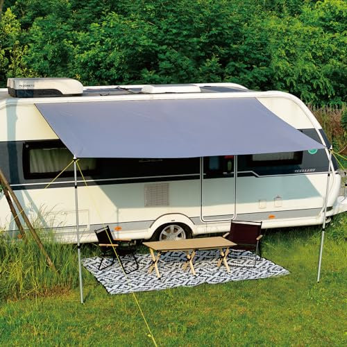 SHADEPLUS Sonnensegel Wohnwagen,Sonnensegel Wohnwagen mit keder 2 Keder mit Ø 4.8& 6.8mm,sonnensegel keder Geeignet Wohnwagen,Wasserdicht und UV-beständig Wohnwagen sonnensege 3.5M