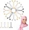 12er Pack Sicherheitsnadeln Schwarz Hijab für Frauen, Hijab Sicherheitsnadeln groß klein Perlen, Broschen Pins, Safety Pins für Kopftuch Damen Hijab, Schwarz, Weiß, Gold, Rose Gold