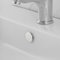 Tappo Copriforo Universale Per Troppo Pieno Lavabi E Bidet Aventi Circonferenza 24 O 28 Mm, In Ottone Con Ghiera Bianco Opaca Dal Design Moderno