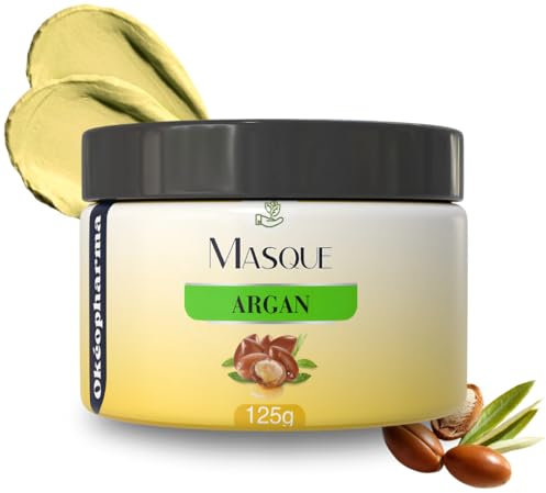 Gesichtsmaske mit Arganöl – Okéopharma, feuchtigkeitsspendende & pflegende Pflege – trockene & empfindliche Haut – Feuchtigkeitsmaske für Gesicht – Bio-Gesichtspflege für Damen und Herren – 125 g