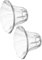 DIYEAH 2 Pièces Lampes Verre Transparent Abat Jour pour Lampes de Chevet Lampadaires Appliques Murales Installation Facile Diffus Accessoire de Décoration pour Salon Chambre