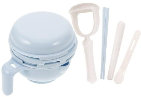 BESPORTBLE Babynahrungszubereiter-set Mit Schüssel Handstampfer Für Obst Und Dampfgarer Für Kleinkinder Rutschfeste Basis Abnehmbares Design Für Einfache
