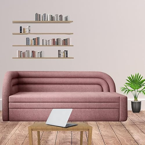 Agritrade AK Fabillo Teen Boys and Girls Bed with Storage Sleeping Surface 135 x 199 cm Pink Left