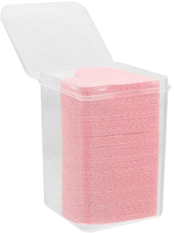ULTECHNOVO 200 Stück Fusselfreie Nagelentferner Pads aus Baumwolle Herzförmige Nagelreinigungstücher zur Effektiven Entfernung von Nagellack für Maniküre zu Hause