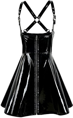 YourFetishWorld Schwarz PVC Mini Kleid Ouvert Gr. XL