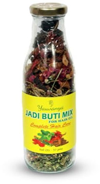 Yauvanya Fai il tuo olio per capelli Fai da te Mix Jadi Buti (11 erbe) per la cura dei capelli completa
