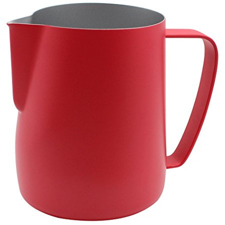 Dianoo Kanne für Karaffe aus Edelstahl, Milch, geeignet für Kaffee, Milch und Milch, 600 ml, Rot