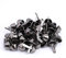50 Pezzi Borsa a Forma di Cono Piedi Chiodo Borchie Borchie in Pelle Artigianato Forniture (10 Mm-nero)