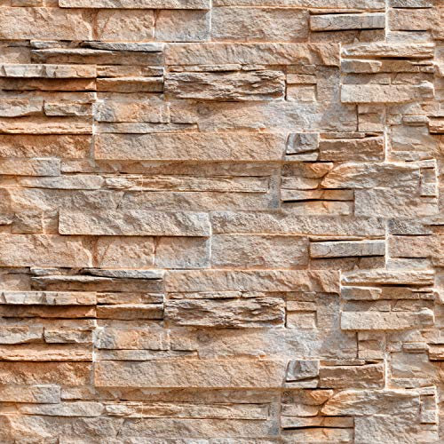 murando - Papier peint adhésif 10 m - papier peint 3D - Sticker mural - placage décoratif - revêtement mural - feuille décorative - adhésif mural -Pierre f-B-0217-an-a