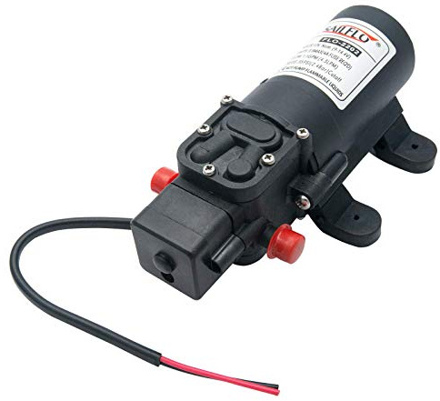 TOOLSTAR Pompe à eau pour véhicule récréatif, DC 12 V 35 PSI haute pression, pompe à membrane à eau auto-amorçante pour camping-car, bateau marin