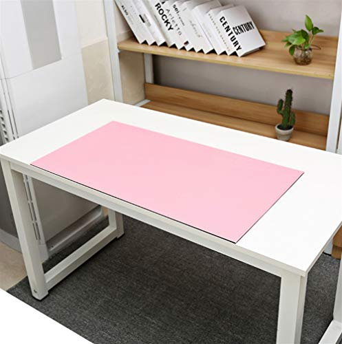 SK Studio Schreibtischunterlage mit Kantenschutz Wasserdichte PU Leder, Rutschfeste mit Mausunterlage für Computertastatur, PC und Laptop Rosa 60x42cm