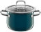 Silit Compact Kochtopf klein 18 cm, Glasdeckel, Fleischtopf Induktion 2,4l, kleiner Topf stapelbar, Silargan Funktionskeramik, petrol