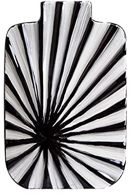 Plant Pot Black and White Striped Rectangular Ceramic Vase, Living Room Wine Cabinet, Home Decoration Flower Ornaments, Stylish Simple Black and White Vase Home Garden Plant Flower Pot ( Size : B )