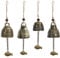 CINVEED Feng Shui Glocken 4 Stücke Windspiel Chinesische Antike Klangspiele Glück Segen Garten Fengshui Chimes Drache Fisch Phönix Bell für Hausgarten Hängen Dekoration Innen Außen