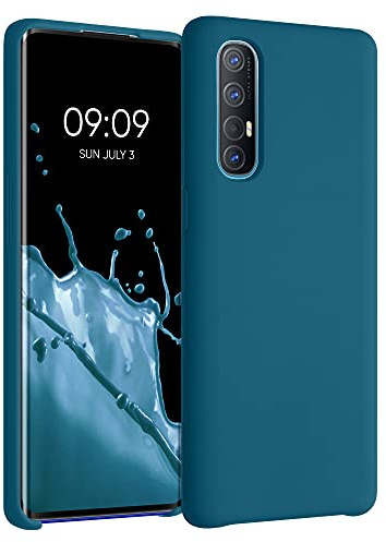kwmobile Hülle kompatibel mit Oppo Find X2 Neo Hülle - Silikon Handy Case - Handyhülle weiche Oberfläche - kabelloses Laden - Petrol matt