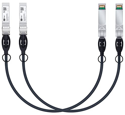 HiFiber 2er-Pack 0,5m 10G SFP+ DAC Direct Attach Kupfer Twinax-Kabel | Passiv 10GBASE-CU, kompatibel mit Cisco,Ubiquiti UniFi,Netgear,TP-Link–geeignet für Switches,Netzwerkkarten,Server und NAS