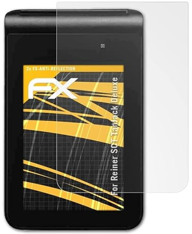 atFoliX Displayfolie kompatibel mit Reiner SCT TanJack Deluxe Schutzfolie, entspiegelnde und stoßdämpfende FX Folie (2X)