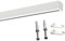 Deco-Raum Gardinenschiene auf Maß Aluminium Innenlauf eckig flach Deckenbefestigung Vorhangstange Flächenvorhang Schiene Innenlaufstange für Vorhänge mit Spannriegel weiss 90cm Square