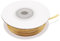 Nastrino Oro da 3 mm Doppio Raso Rotolo Nastro Satinato per Bomboniere Regalo Matrimonio Battesimo Comunione Cresima Cerimonia Natale, Bobina da 50 metri mt